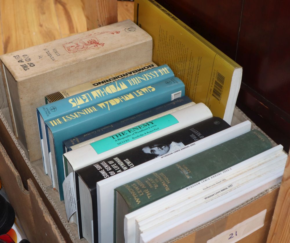 A collection of reference books relating to Wyndham Lewis: